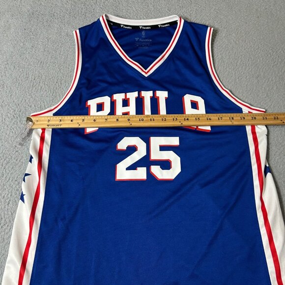 Philadelphia 76ers Jersey Mens‎ M Blue Ben Simmons Swingman #25 Fanatics NBA - Picture 7 of 12
